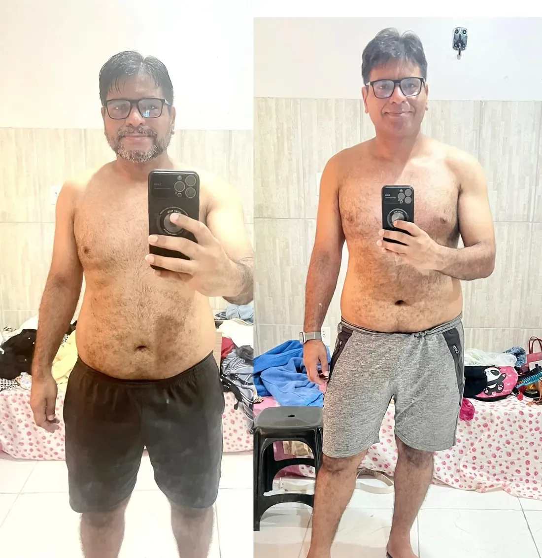 Antes e depois real de aluno 2 do Desafio 2.0